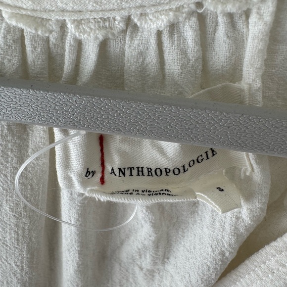 Anthropologie White Ruffled Peasant Tunic - Picture 3 of 3